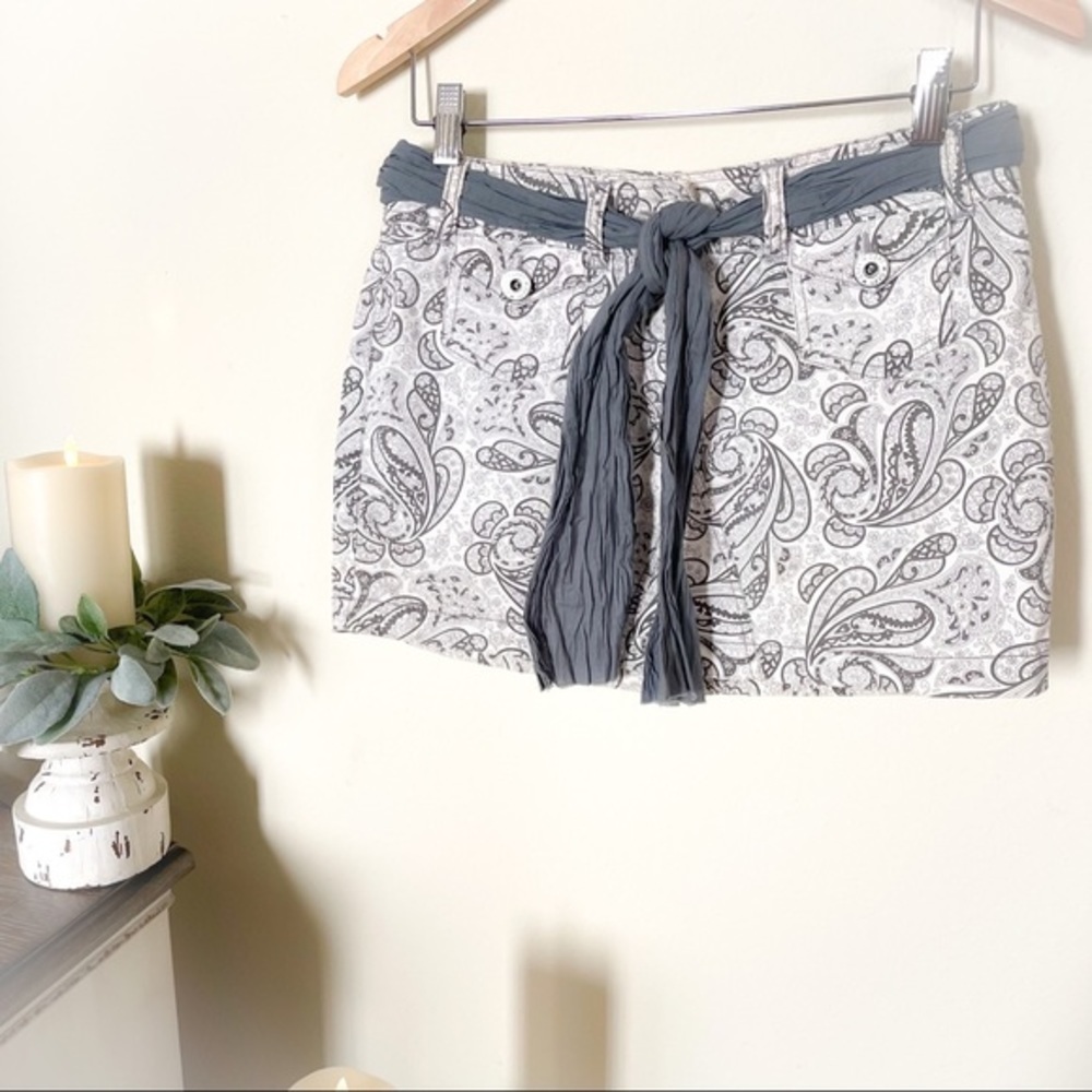 DEPT Mini White Denim Skirt